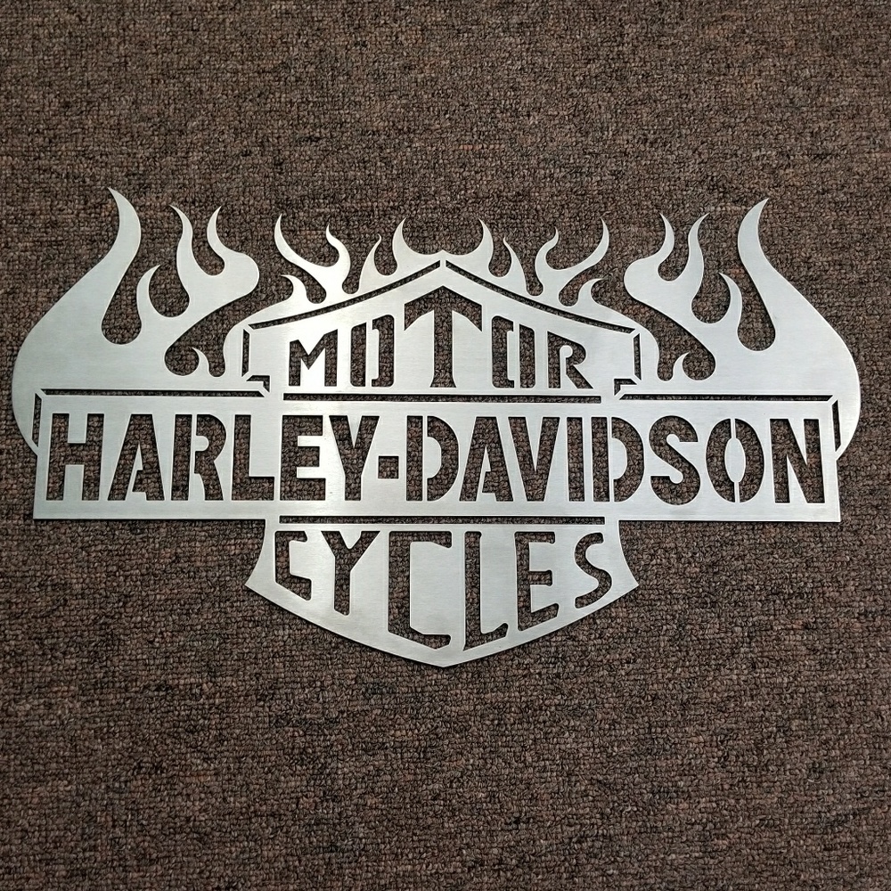 Harley Davidson Stainless Steel Sign